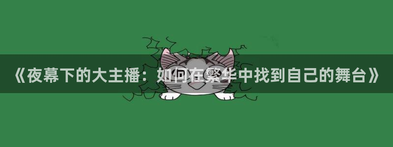 jrkan直播app：《夜幕下的大主播：如何在繁华中找到自己的舞台》