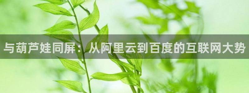 jr看直播nba：与葫芦娃同屏：从阿里云到百度的互联网大势